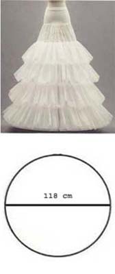 4 fodros aslsószoknya 4 abronccsal - WHITE (feh�r)